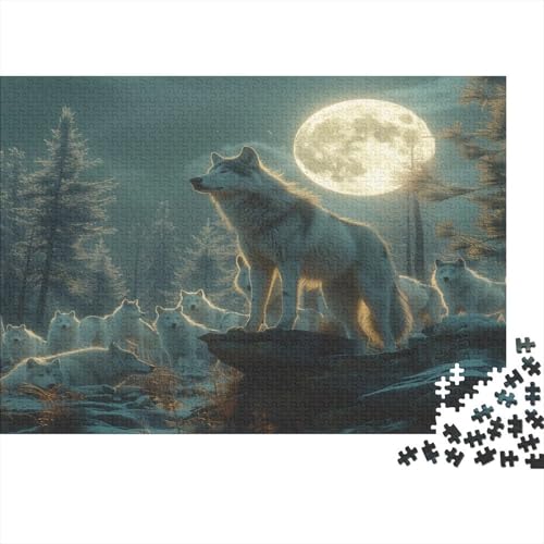 Wolf Puzzle 1000 Teile - Puzzle Für Erwachsene, Puzzle, Puzzlespiel Erwachsenen Puzzlespiel Puzzel 1000pcs (75x50cm) von AOLENFKR