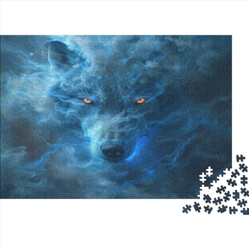 Wolf Puzzle 1000 Teile Puzzles Für Erwachsene Lernspiel Herausforderungsspielzeug 1000-teilige Puzzlespiel Für Erwachsene Kinder Puzzel 1000pcs (75x50cm) von AOLENFKR