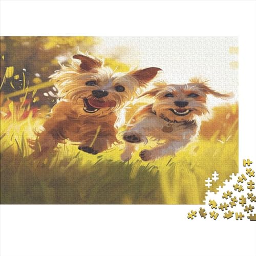 Yorkshire Terrier Puzzle 1000 Teile Erwachsener Kniffel Spaß Für Die Ganze Familie - Abwechslungsreiche 1000 Puzzleteilige Motive Puzzlespiel Erwachsene, Puzzel 1000pcs (75x50cm) von AOLENFKR