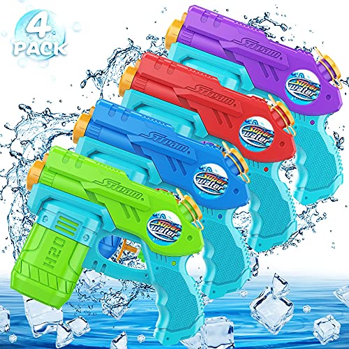 AOLUXLM 4X Wasserpistole Klein Pool mit großer Reichweite Spritzpistole Mini Wasser Pistole Kinder Spielzeug Garten Water Gun Wasserspritzpistole von AOLUXLM