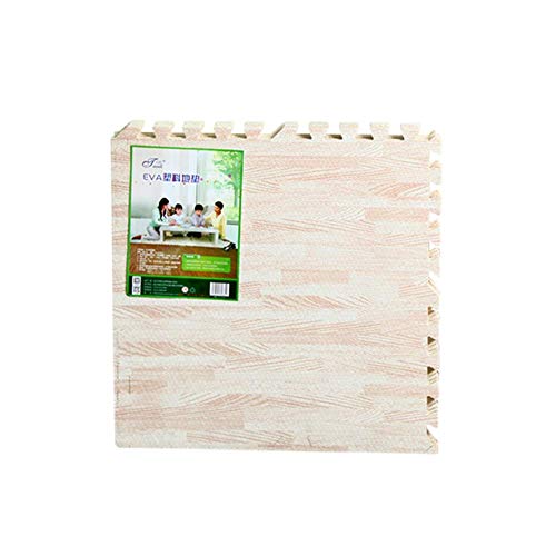 AOM 6 Stück/Set Holz Weiche Eva-Schaum Spielmatte Kinder Puzzle DIY Spielzeug Boden Teppich Teppich Haushaltsprodukte, Weiße Holzmaserung, China von AOM