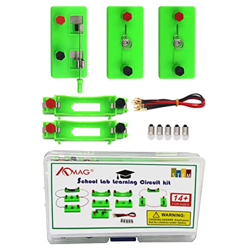 AOMAG Lernkreisset für Physik, Wissenschaft, Elektrizitäts-Experimentier-Set, Bauschaltungen für Kinder, Junior, Schüler (Grundausstattung) von AOMAG