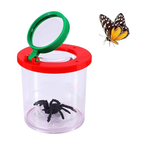 Becherlupe Lupenbecher Set, Insekten Viewer, Insekten Viewer, Lupendose Lupenbecher, Insekten Beobachtungsbox für Kinder Outdoor Wissenschaft Natur Erkundung von AOMiGT