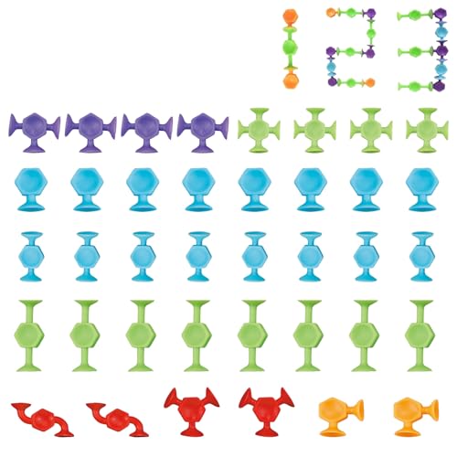 Saugnapf Spielzeug Kinder, 38 Stück Montessori Badewannenspielzeug, Autismus Sensorische Spielzeuge, Badewannen Spielzeug, Sensory Play, Autismus Spielzeug für 3 4 5 6 7 8 Jahre Jungen Mädchen von AOMiGT