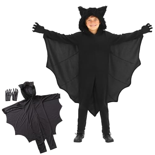 AONAT Fledermaus Kostüm Kinder,Fledermausflügel Vampir,Fledermaus umhang Outfit Kinderkostüm,Fledermaus-Kostüm für Halloween,Kostüm Party,Karneval von AONAT