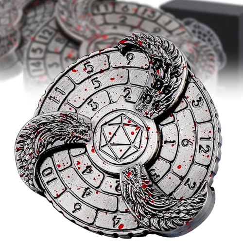 7-in-1 DND Würfel Set, Roulette Würfel Spinner Dungeons und Drachen Zubehör Neuheit DM, MTG, RPG, D4, D6, D8, D10, D12, D% Drehbarer Würfel für Rollenspiel Tischspiele, Würfel Set mit Geschenkbox von AONTESS