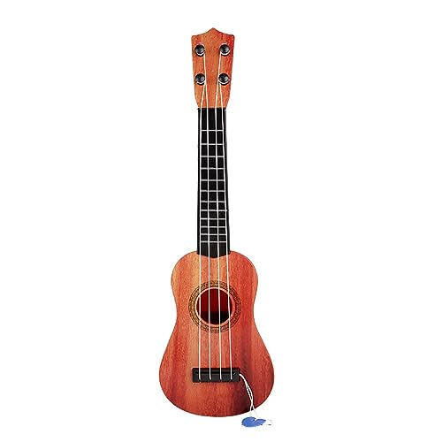 AONYAYBM Kindergitarre, Kinder-Ukulele, 4-saitige Mini-Kindergitarre, Spielbares Mini-Ukulele-Spielzeug aus Kunststoff, Pädagogische Kinder-Ukulele für Kleinkinder und Vorschulkinder,(Helle Farbe) von AONYAYBM