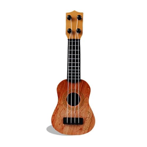 AONYAYBM Kindergitarre, Kinder-Ukulele, 4-saitige Mini-Kindergitarre, Spielbares Mini-Ukulele-Spielzeug aus Kunststoff, Pädagogische Kinder-Ukulele für Kleinkinder und Vorschulkinder,(Ohne Graffiti) von AONYAYBM