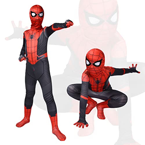 AOOWU Junge Mädchen Halloween Cosplay Kostüm, Superheld Kostüm Kinde 3D Anime Anzug Suit Bodysuit für Cosplay Karnevalsparty Party (100CM) von AOOWU