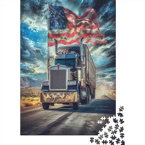 Big Truck Puzzle 1000 Teile Für Erwachsene Und Kinder Ab 14 Jahren Für Stressabbauer Puzzel 1000pcs (75x50cm) von AOREFGZZE