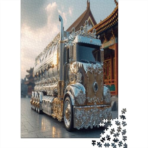 Big Truck Puzzle 1000 Teile Puzzles Für Erwachsene Lernspiel Herausforderungsspielzeug 1000-teilige Puzzlespiel Für Erwachsene Kinder Puzzel 1000pcs (75x50cm) von AOREFGZZE