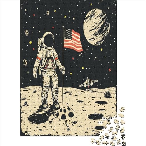 Cartoon Astronaut Puzzle 1000 Teile,Puzzle Für Erwachsene, Impossible Puzzle, Geschicklichkeitsspiel Für Die Ganze Familie,Puzzle Farbenfrohes,Puzzle-Geschenk,Raumdekoration Puzzel 1000pcs (75x50cm) von AOREFGZZE