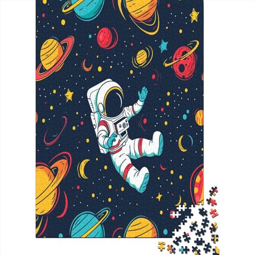 Cartoon Astronaut Puzzle 1000 Teile,Puzzle Für Erwachsene, Impossible Puzzle, Geschicklichkeitsspiel Für Die Ganze Familie,Puzzle Legespiel- Erwachsenenpuzzle Puzzel 1000pcs (75x50cm) von AOREFGZZE