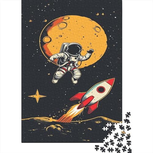 Cartoon Astronaut Puzzle 1000 Teile Puzzles Für Erwachsene Lernspiel Herausforderungsspielzeug 1000-teilige Puzzlespiel Für Erwachsene Kinder Puzzel 1000pcs (75x50cm) von AOREFGZZE