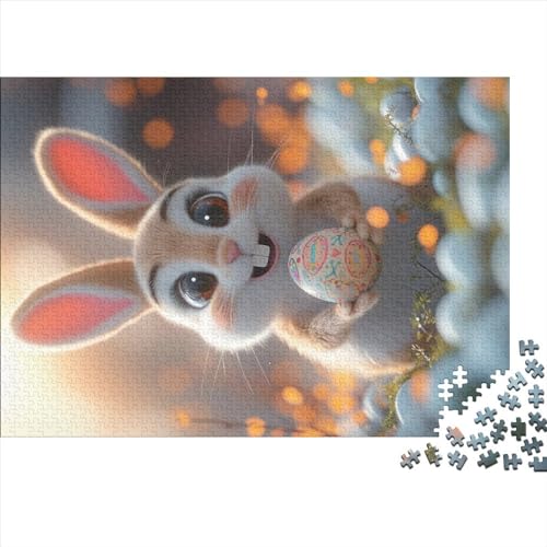 Der hase. Jigsaw Puzzles for Adults 1000 Piece Ein kaninchen mit einem ei Puzzle Educational GamesColorful Jigsaw PuzzleWooden Toygreat Gift for Teenagersfor Adults & Kids Age 12 Years Up 1000pcs (75x von AOREFGZZE