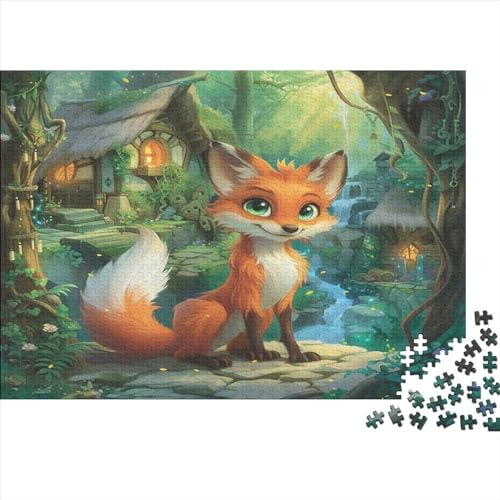 Die märchenwelt Jigsaw Puzzles for Adults 1000 Pieces Der Fuchs im Wald Jigsaw PuzzlesSustainable Puzzle for AdultsWooden ToyGreat Gift for Adultsfor Adults & Kids Age 12 Years Up 1000pcs (75x50cm von AOREFGZZE