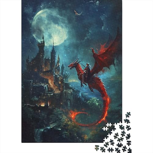 Drache Puzzlespiel 1000 Teile Puzzle Für Erwachsene Und Kinder Ab 14 Jahren, Puzzle-Motiv Erwachsenen Puzzlespiel Puzzel 1000pcs (75x50cm) von AOREFGZZE