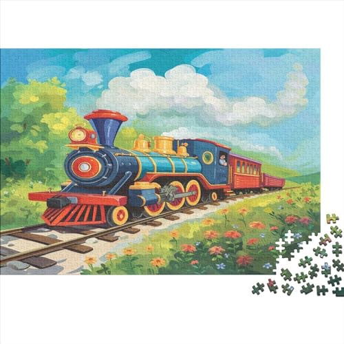 Einen mini-zug? Jigsaw Puzzles for Adults 1000 Pieces Das ist ein comic-zug. Jigsaw PuzzlesColorful Jigsaw PuzzleHome DecorationGreat Gift for Adultsfor Adults & Kids Age 12 Years Up 1000pcs (75x50cm) von AOREFGZZE