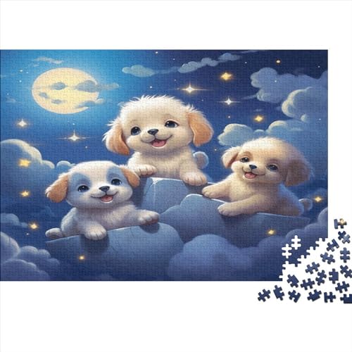 Einen welpen. Jigsaw Puzzles for Adults 1000 Piece Cloud Dog. Puzzle Educational GamesSustainable Puzzle for AdultsWooden ToyGreat Gift for Adultsfor Adults & Kids Age 12 Years Up 1000pcs (75x50cm) von AOREFGZZE