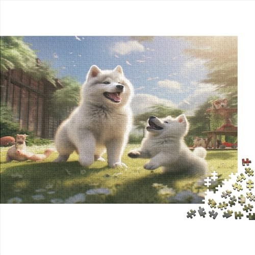 Einen welpen. Jigsaw Puzzles for Adults 1000 Piece Samoe spielt. - ja Jigsaw PuzzlesColorful Jigsaw PuzzleWooden Toygreat Gift for Teenagersfor Adults & Kids Age 12 Years Up 1000pcs (75x50cm) von AOREFGZZE