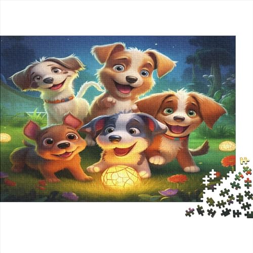 Einen welpen. Jigsaw Puzzles for Adults 1000 Pieces Der Hund spielt nachts Jigsaw PuzzlesColorful Jigsaw PuzzleWooden Toygreat Gift for Teenagersfor Adults & Kids Age 12 Years Up 1000pcs (75x50cm) von AOREFGZZE