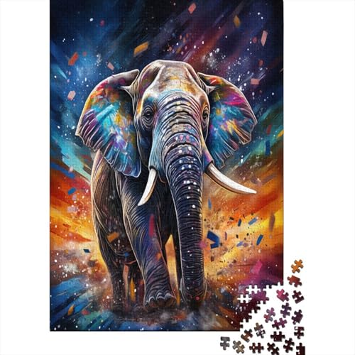 Elefant 1000 Teile,Impossible Puzzle,Geschicklichkeitsspiel Für Die Ganze Familie, Erwachsenen Puzzlespiel Puzzel 1000pcs (75x50cm) von AOREFGZZE