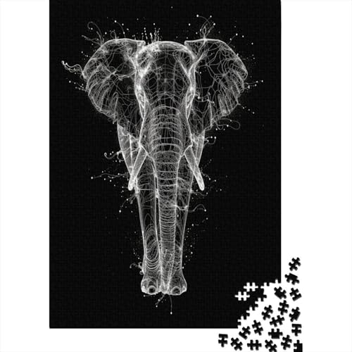 Elefant Puzzle 1000 Teile Erwachsener Kniffel Spaß Für Die Ganze Familie - Abwechslungsreiche 1000 Puzzleteilige Motive Puzzlespiel Erwachsene, Puzzel 1000pcs (75x50cm) von AOREFGZZE