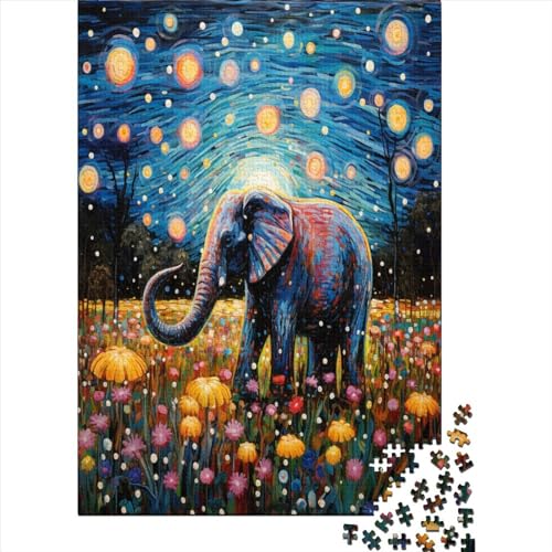 Elefant Puzzle 1000 Teile Erwachsener Kniffel Spaß Für Die Ganze Familie - Abwechslungsreiche 1000 Puzzleteilige Motive Puzzlespiel Erwachsene, Puzzel 1000pcs (75x50cm) von AOREFGZZE