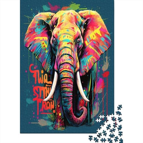 Elefant Puzzlespiel 1000 Teile, Puzzle Erwachsene 1000 Teile, Impossible Puzzle Geschicklichkeitsspiel Für Die Ganze Familie, Puzzle Erwachsene 1000 Teile Puzzel 1000pcs (75x50cm) von AOREFGZZE