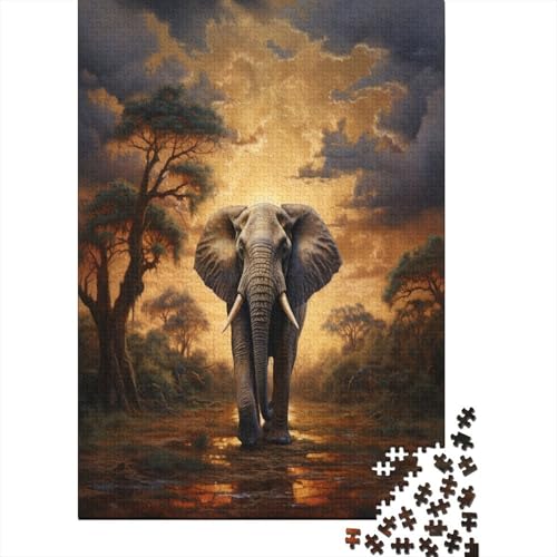 Elefant Puzzlespiel 1000 Teile Puzzles Für Erwachsene Lernspiel Herausforderung Spielzeug 1000 Teile Puzzles Für Erwachsene Kinder Erwachsenen Puzzlespiel Puzzel 1000pcs (75x50cm) von AOREFGZZE