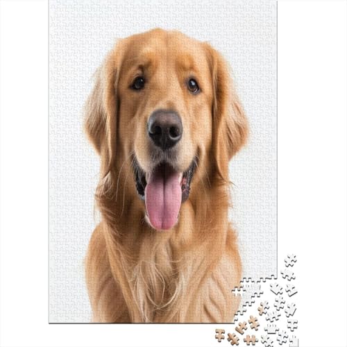 Golden Retriever Puzzlespiel 1000 Teile Puzzles Für Erwachsene Lernspiel Herausforderung Spielzeug 1000 Teile Puzzles Für Erwachsene Kinder Erwachsenen Puzzlespiel Puzzel 1000pcs (75x50cm) von AOREFGZZE