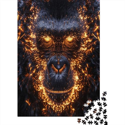 Gorilla Puzzle 1000 Teile Puzzle Für Erwachsene Und Kinder Ab 14 Jahren Puzzel 1000pcs (75x50cm) von AOREFGZZE