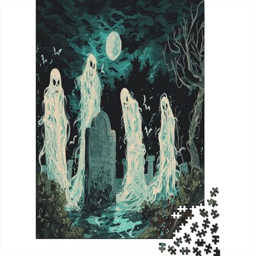 Halloween Geister und Monster 1000 Teile Puzzle, Puzzles Für Erwachsene, 1000 Teile Puzzlespiel Für Jugendliche & Erwachsene Puzzlespiel Puzzel 1000pcs (75x50cm) von AOREFGZZE