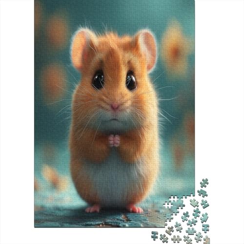 Hamster 1000 Stück Puzzles Für Erwachsene Teenager Stress Abbauen Familien-Puzzlespiel 1000-teiliges Puzzle Kinder Lernspiel Spielzeug Geschenk Puzzel 1000pcs (75x50cm) von AOREFGZZE