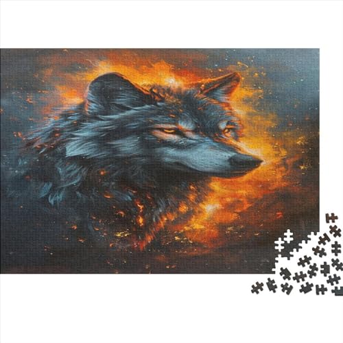 Hellbringer Jigsaw Puzzles for Adults 1000 Piece Der brennende Wolf Challenging GameColorful Jigsaw PuzzleWooden ToyGreat Gift for Adultsfor Adults & Kids Age 12 Years Up 1000pcs (75x50cm) von AOREFGZZE