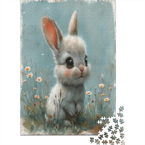 Kaninchen Puzzle 1000 Teile Für Erwachsene Und Kinder Ab 14 Jahrenfür Stressabbauer Puzzlespiel Erwachsenen Puzzlespiel Puzzel 1000pcs (75x50cm) von AOREFGZZE