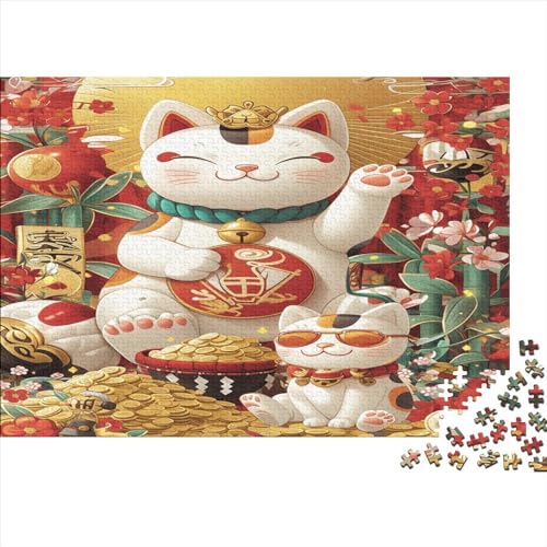 Katzen. Katzen.Jigsaw Puzzles for Adults 1000 Piece Glückliche Katzen Challenging GameColorful Jigsaw PuzzleHome DecorationGreat Gift for Adultsfor Adults & Kids Age 12 Years Up 1000pcs (75x50cm) von AOREFGZZE