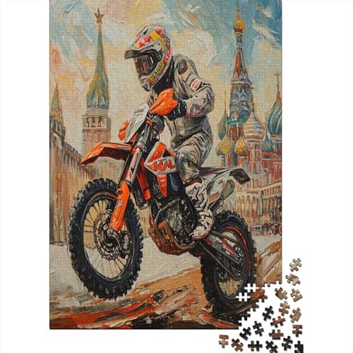 Kreuz-Country Motorcycle 1000 Teile, Impossible Puzzle,Geschicklichkeitsspiel Für Die Ganze Familie, Erwachsenenpuzzle Ab 14 Jahren Puzzel 1000pcs (75x50cm) von AOREFGZZE