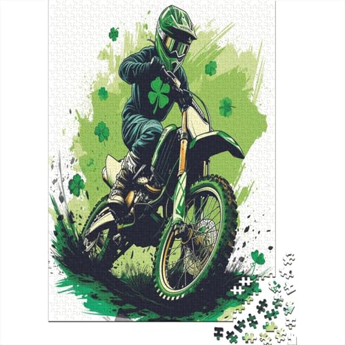 Kreuz-Country Motorcycle Puzzle 1000 Teile,Puzzle Für Erwachsene, Impossible Puzzle,Puzzle Farbenfrohes Legespiel,Geschicklichkeitsspiel Für Die Ganze Familie Puzzel 1000pcs (75x50cm) von AOREFGZZE