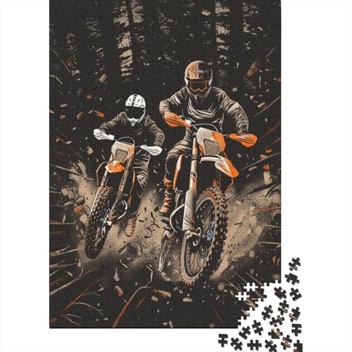 Kreuz-Country Motorcycle Puzzle 1000 Teile Erwachsener Kniffel Spaß Für Die Ganze Familie - Abwechslungsreiche 1000 Puzzleteilige Motive Puzzlespiel Erwachsene, Puzzel 1000pcs (75x50cm) von AOREFGZZE