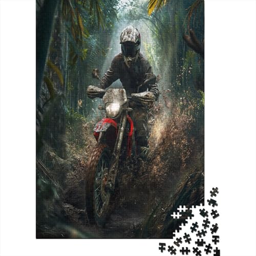 Kreuz-Country Motorcycle Puzzle 1000 Teile Erwachsener Kniffel Spaß Für Die Ganze Familie - Abwechslungsreiche 1000 Puzzleteilige Motive Puzzlespiel Erwachsene, Puzzel 1000pcs (75x50cm) von AOREFGZZE