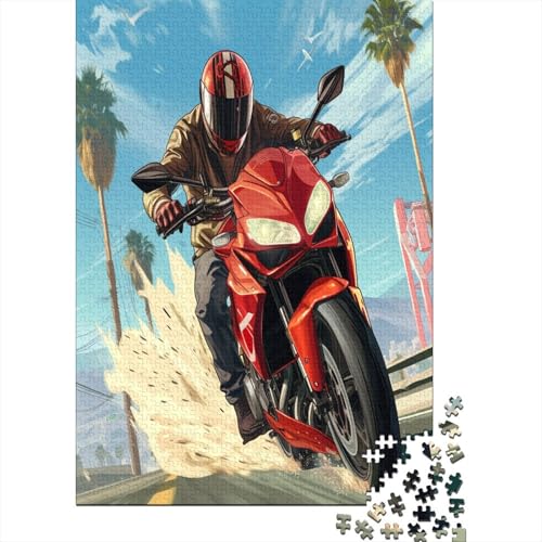 Kreuz-Country Motorcycle Puzzle 1000 Teile Erwachsener Kniffel Spaß Für Die Ganze Familie - Abwechslungsreiche 1000 Puzzleteilige Motive Puzzlespiel Erwachsene, Puzzel 1000pcs (75x50cm) von AOREFGZZE