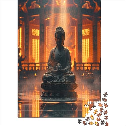 Künstlerische Buddha Statuen Puzzle 1000 Teile,Puzzle Für Erwachsene, Impossible Puzzle,Puzzle Farbenfrohes Legespiel,Geschicklichkeitsspiel Für Die Ganze Familie Puzzel 1000pcs (75x50cm) von AOREFGZZE