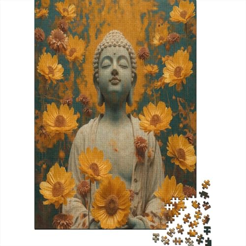 Künstlerische Buddha Statuen Puzzle 1000 Teile Puzzles Für Erwachsene Lernspiel Herausforderungsspielzeug 1000-teilige Puzzlespiel Für Erwachsene Kinder Puzzel 1000pcs (75x50cm) von AOREFGZZE