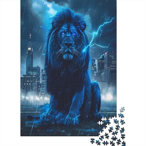 Löwe 1000 Stück Puzzles Für Erwachsene Teenager Stress Abbauen Familien-Puzzlespiel 1000-teiliges Puzzle Kinder Lernspiel Spielzeug Geschenk Puzzel 1000pcs (75x50cm) von AOREFGZZE