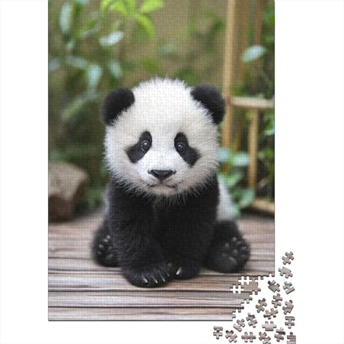 Panda 1000 Stück Puzzles Für Erwachsene Teenager Stress Abbauen Familien-Puzzlespiel Mit Poster in 1000-teiliges Puzzle Kinder Lernspiel Spielzeug Geschenk Puzzel 1000pcs (75x50cm) von AOREFGZZE