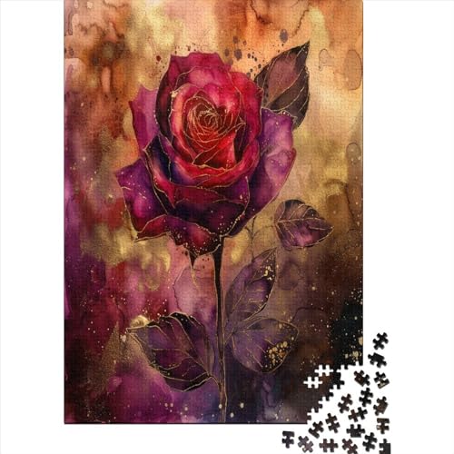 Rose Puzzle 1000 Teile Erwachsener Kniffel Spaß Für Die Ganze Familie - Abwechslungsreiche 1000 Puzzleteilige Motive Puzzlespiel Erwachsene, Puzzel 1000pcs (75x50cm) von AOREFGZZE