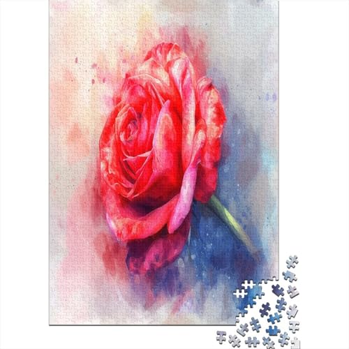 Rose Puzzle 1000 Teile - Puzzle Für Erwachsene, Puzzle, Puzzlespiel Erwachsenen Puzzlespiel Puzzel 1000pcs (75x50cm) von AOREFGZZE