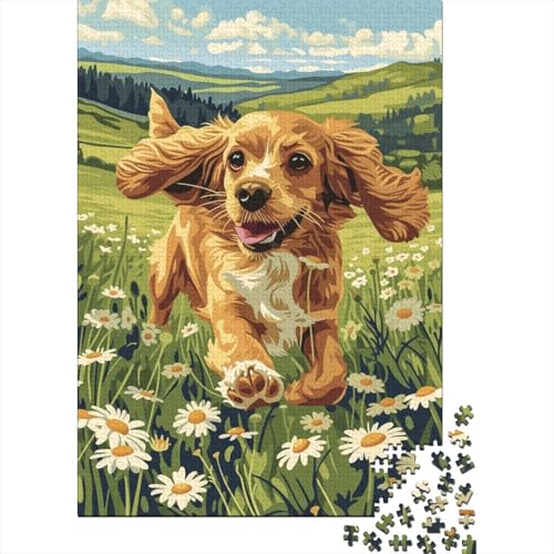 Schwanzer Spaniel 1000 Stück Puzzles Für Erwachsene Teenager Stress Abbauen Familien-Puzzlespiel 1000-teiliges Puzzle Kinder Lernspiel Spielzeug Geschenk Puzzel 1000pcs (75x50cm) von AOREFGZZE