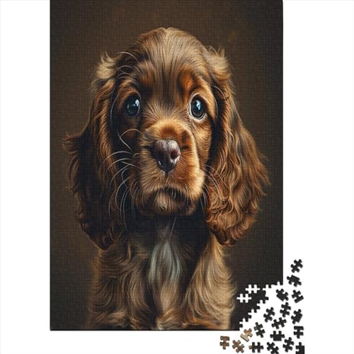 Schwanzer Spaniel Puzzle 1000 Teile Erwachsener Kniffel Spaß Für Die Ganze Familie - Abwechslungsreiche 1000 Puzzleteilige Motive Puzzlespiel Erwachsene, Puzzel 1000pcs (75x50cm) von AOREFGZZE